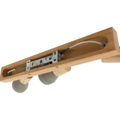 Lindby Filiz foco, 3 luces, 47 cm de largo, madera, hormigón, E14