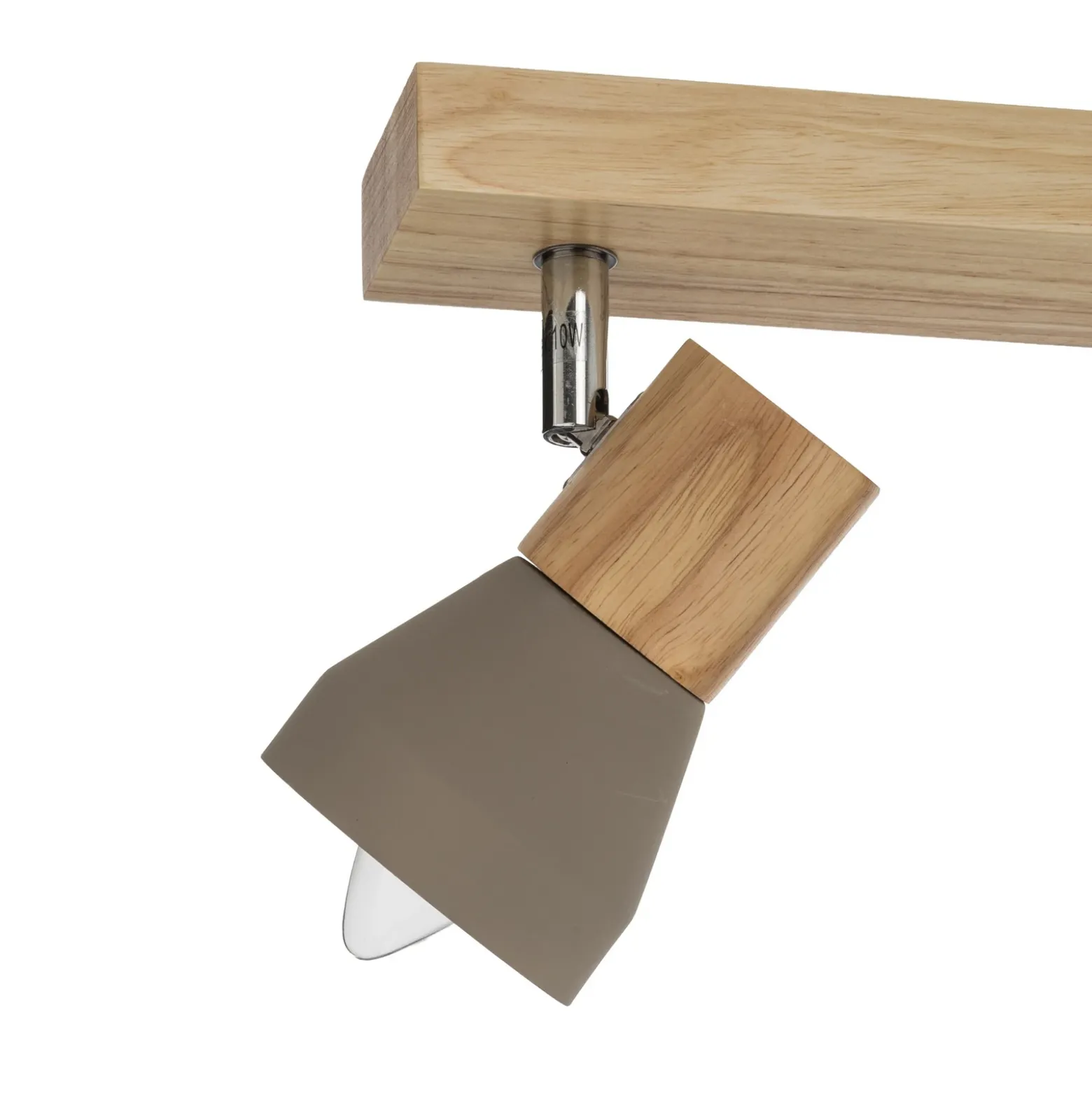 Lindby Filiz foco, 4 luces, 77 cm, madera, hormigón, E14