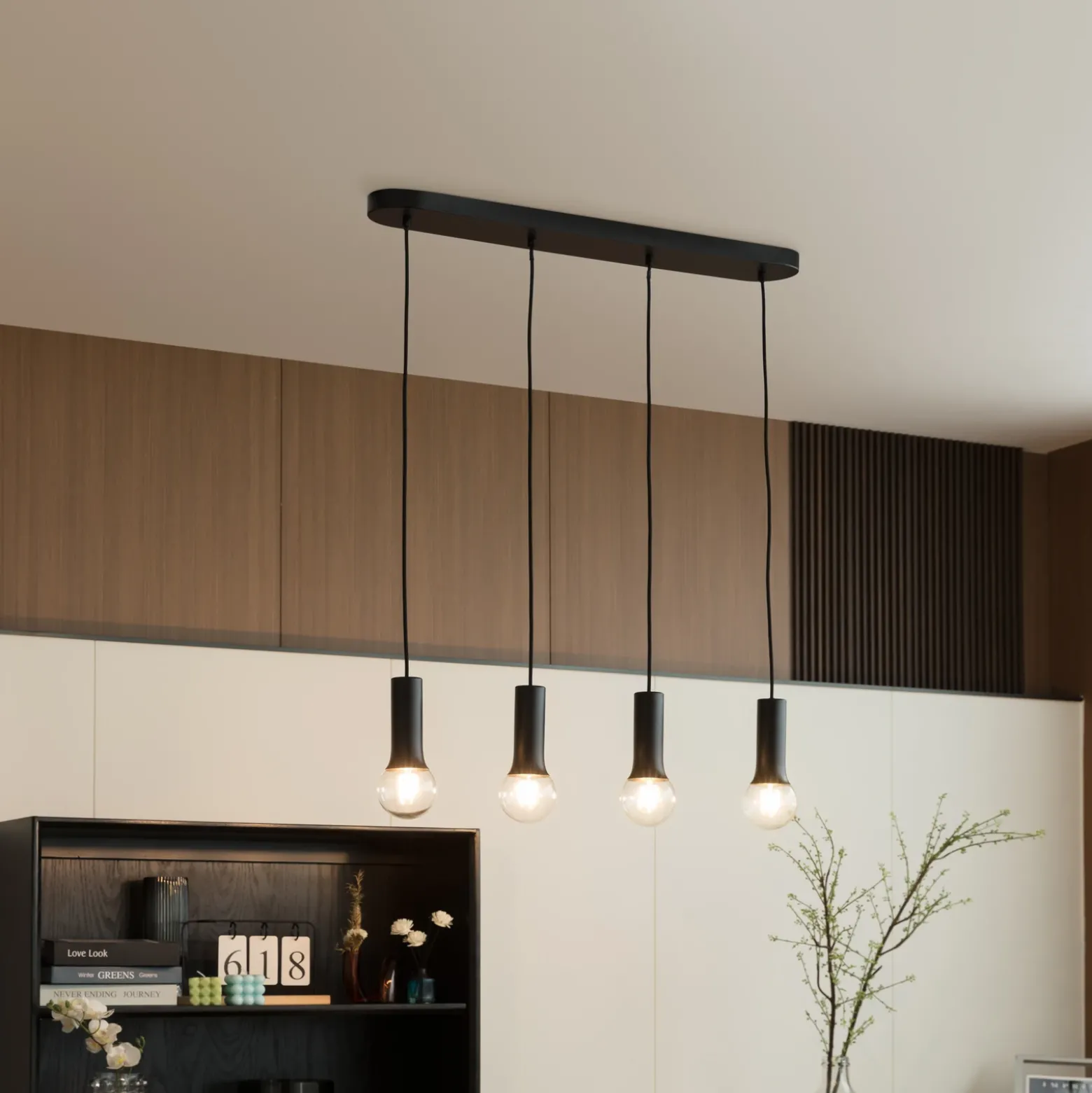 Lindby Fipas lámpara colgante sin pantalla, 4 luces