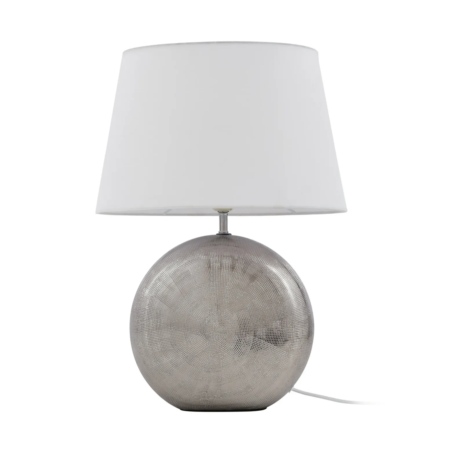 Lindby Florentino lámpara de mesa, 49 cm, cerámica, textil