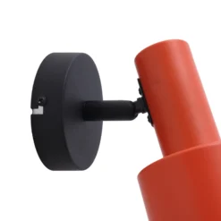 Lindby foco de pared Ovelia, naranja/negro, metal, E27