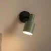 Lindby foco de pared Ovelia, verde/negro, metal, E27