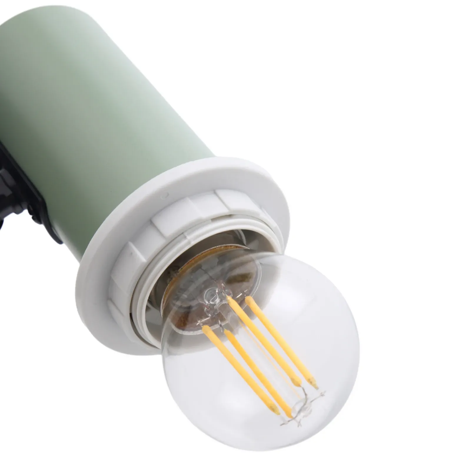 Lindby foco de pared Ovelia, verde/negro, metal, E27
