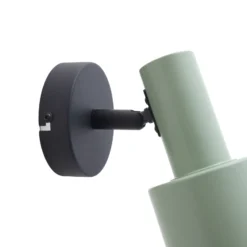 Lindby foco de pared Ovelia, verde/negro, metal, E27