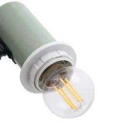 Lindby foco de pared Ovelia, verde/negro, metal, E27