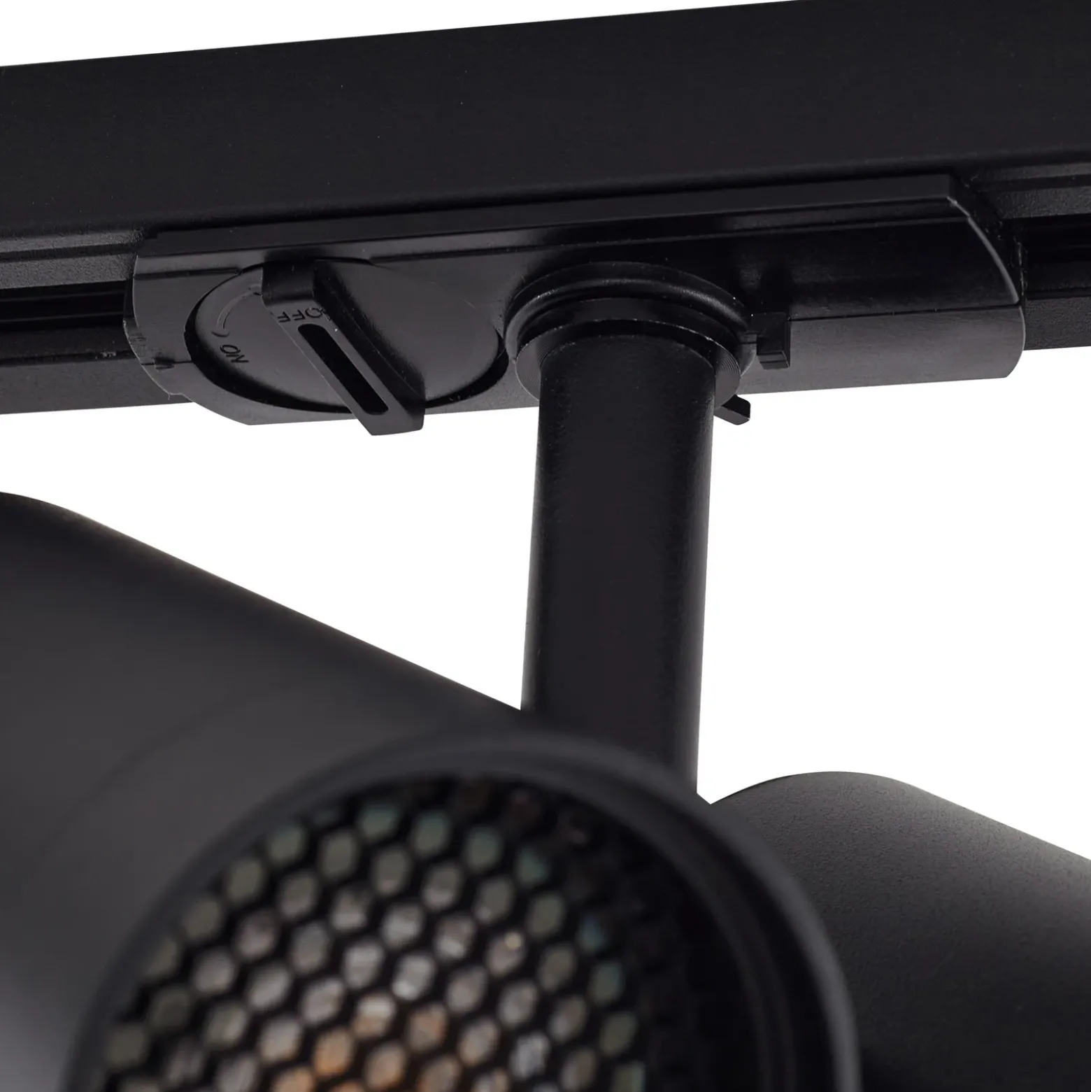 Lindby foco de riel Linaro, GU10, 2 luces, negro, tapa