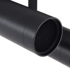 Lindby foco de riel Linaro, GU10, 2 luces, negro, tapa