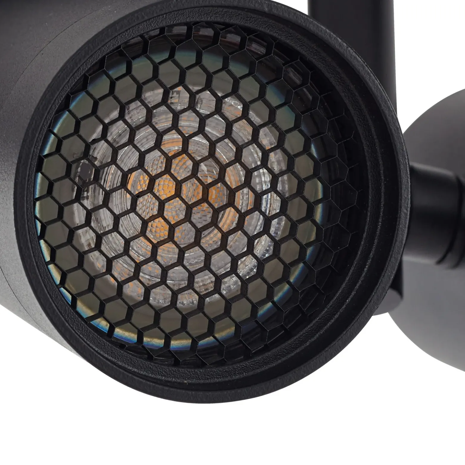 Lindby foco de riel Linaro, GU10, 2 luces, negro, tapa