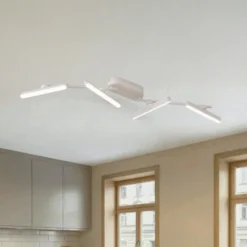 Lindby Foco LED Eldrin, blanco, 4 luces, barra de luz