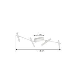 Lindby Foco LED Eldrin, blanco, 4 luces, barra de luz