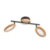 Lindby foco LED Manel, madera, 37 cm de largo, 2 luces