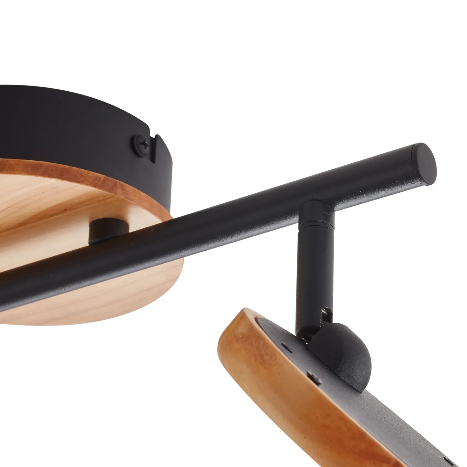Lindby foco LED Manel, madera, 37 cm de largo, 2 luces