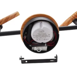 Lindby foco LED Manel, madera, 37 cm de largo, 2 luces