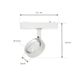 Lindby foco LED 48 V Lumaro, blanco, Ø 7,3 cm, aluminio, atenuable