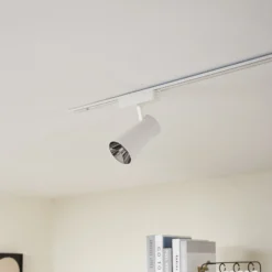 Lindby foco LED 48 V Lumaro, blanco, Ø7cm, plástico, atenuable