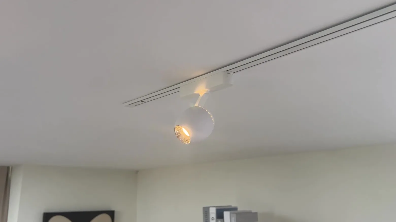 Lindby foco LED 48 V Lumaro, blanco, Ø6cm, plástico, atenuable