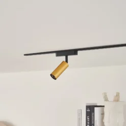 Lindby foco LED 48 V Lumaro, dorado, Ø 4 cm, aluminio, atenuable