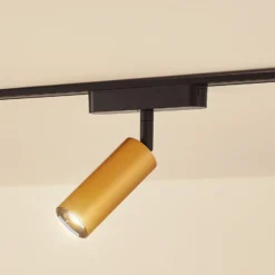 Lindby foco LED 48 V Lumaro, dorado, Ø 4 cm, aluminio, atenuable