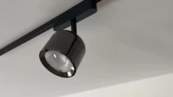 Lindby foco LED 48 V Lumaro, gris, Ø 8,2 cm, aluminio, atenuable