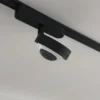 Lindby foco LED 48 V Lumaro, negro, Ø 7,3 cm, aluminio, atenuable