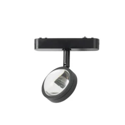 Lindby foco LED 48 V Lumaro, negro, Ø 7,3 cm, aluminio, atenuable