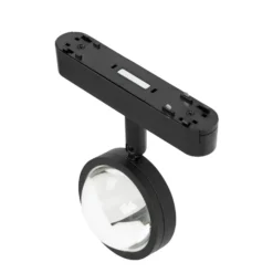 Lindby foco LED 48 V Lumaro, negro, Ø 7,3 cm, aluminio, atenuable