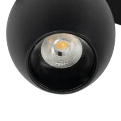 Lindby foco LED 48 V Lumaro, negro, Ø 6,2 cm, atenuable