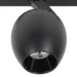 Lindby foco LED 48 V Lumaro, negro, Ø 6,2 cm, atenuable