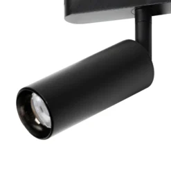 Lindby foco LED 48 V Lumaro, negro, Ø 4 cm, aluminio, atenuable