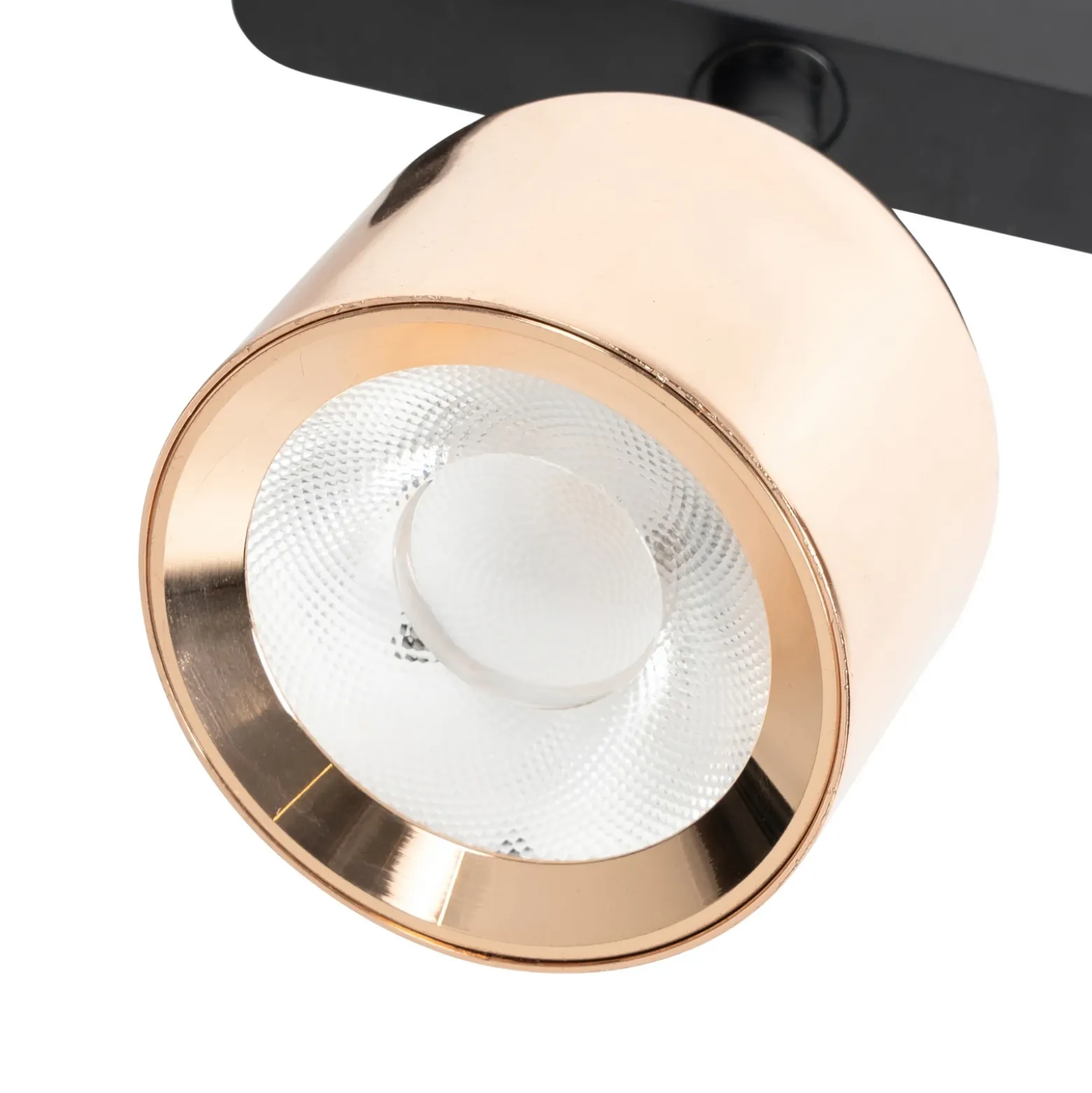 Lindby foco LED 48 V Lumaro, oro rosa, Ø 8,2 cm, aluminio, atenuable