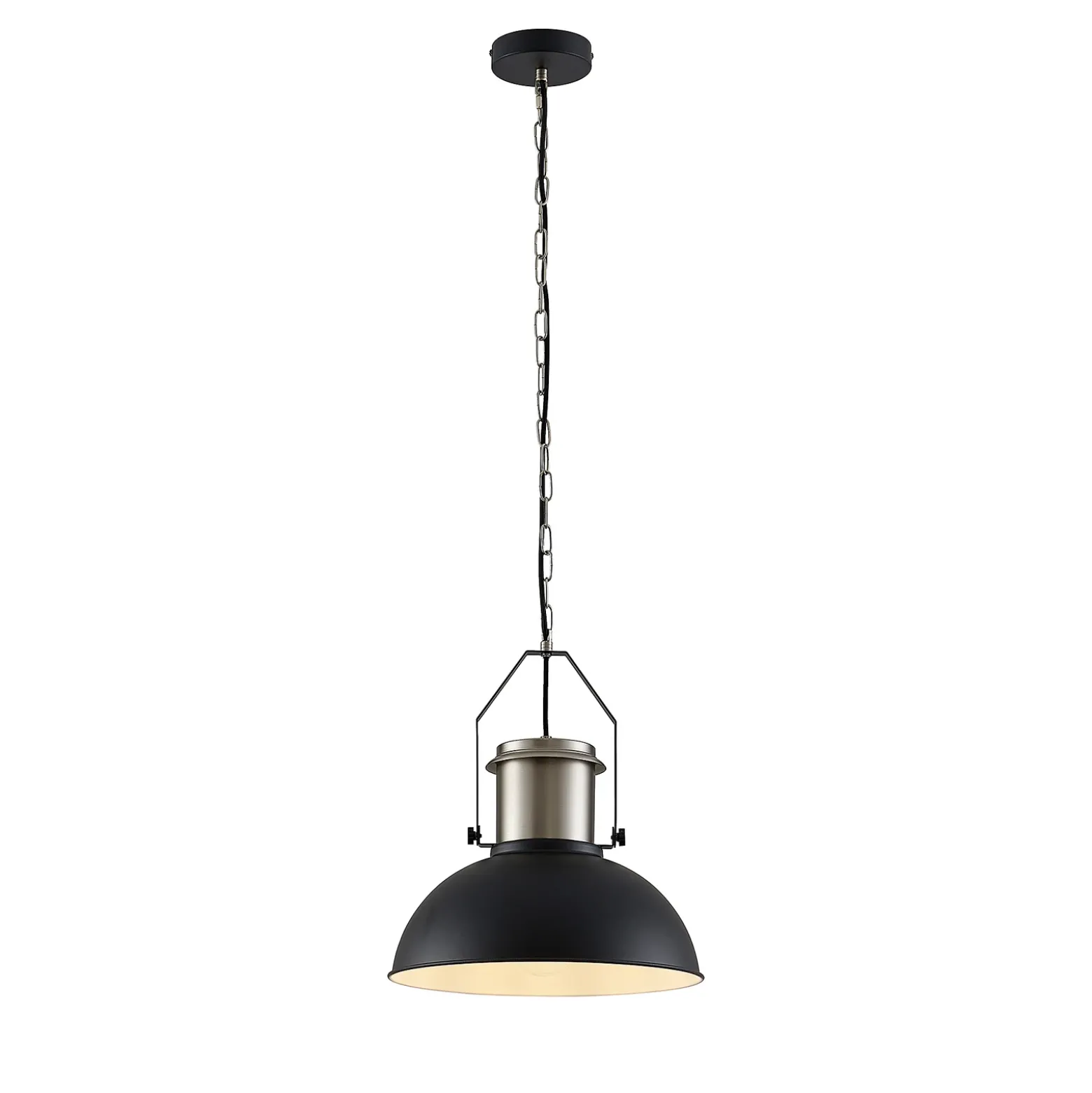 Lindby Freitjof lámpara colgante negro/níquel mate