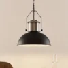 Lindby Freitjof lámpara colgante negro/níquel mate