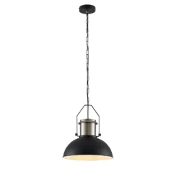 Lindby Freitjof lámpara colgante negro/níquel mate