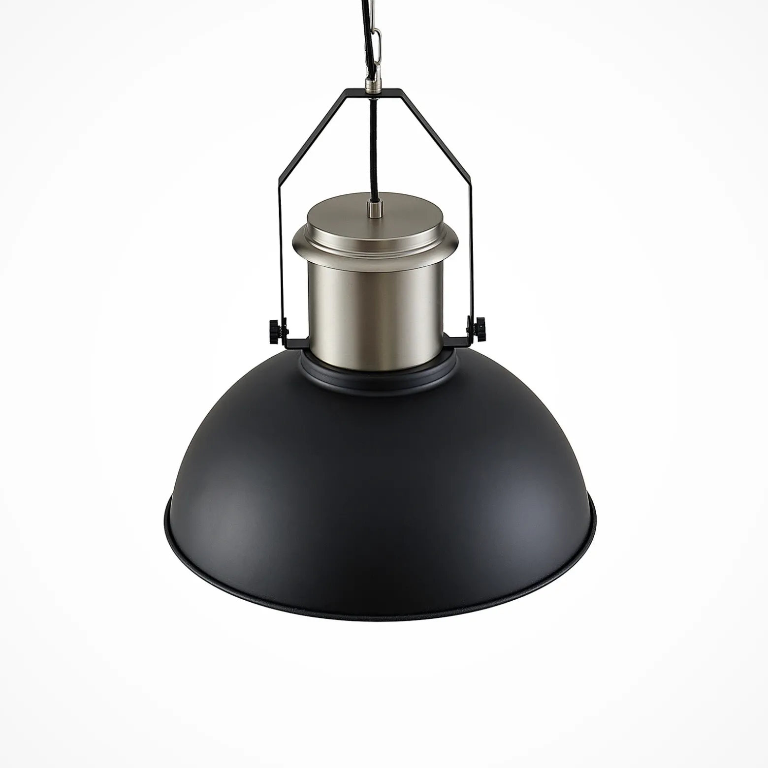 Lindby Freitjof lámpara colgante negro/níquel mate
