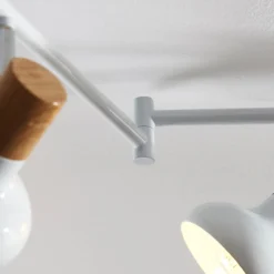 Lindby Fridolin downlight de techo, 160cm, 6 luces, blanco, metal