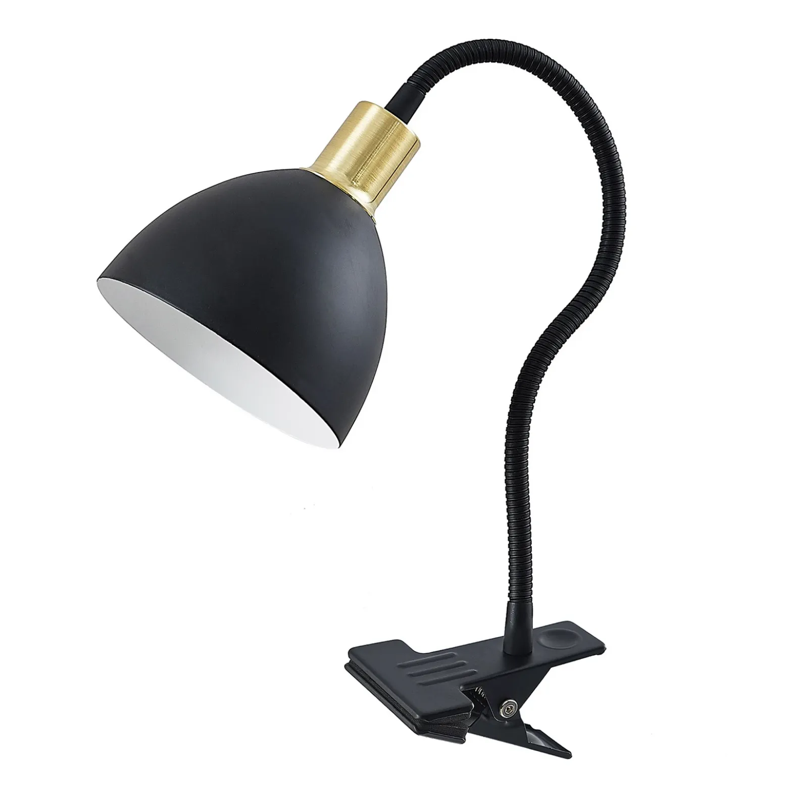 Lindby Genora lámpara de pinza en negro