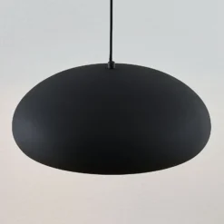 Lindby Gerwina lámpara colgante, negro/oro, metal, 40 cm, E27