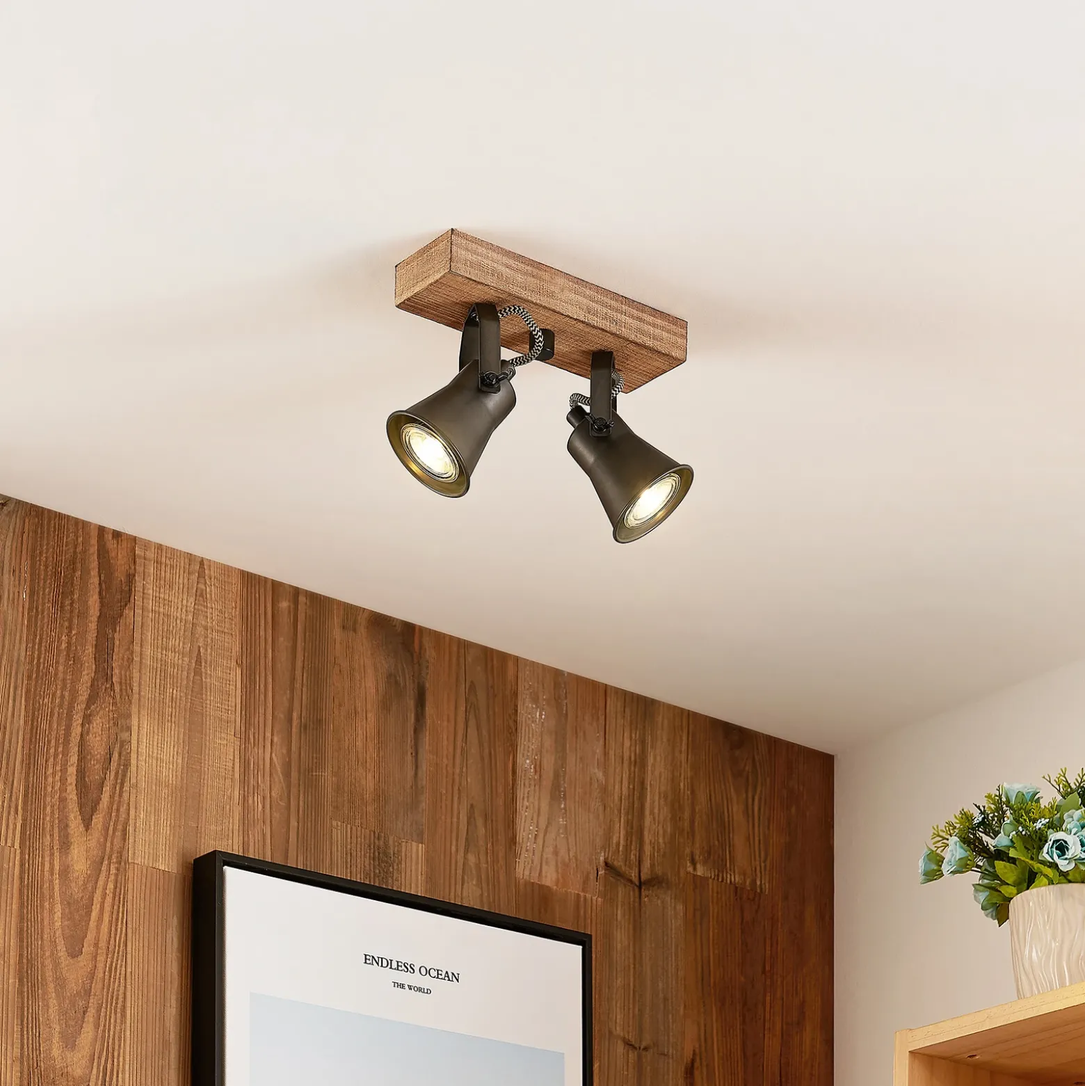 Lindby Grandesa foco de techo, 2 luces