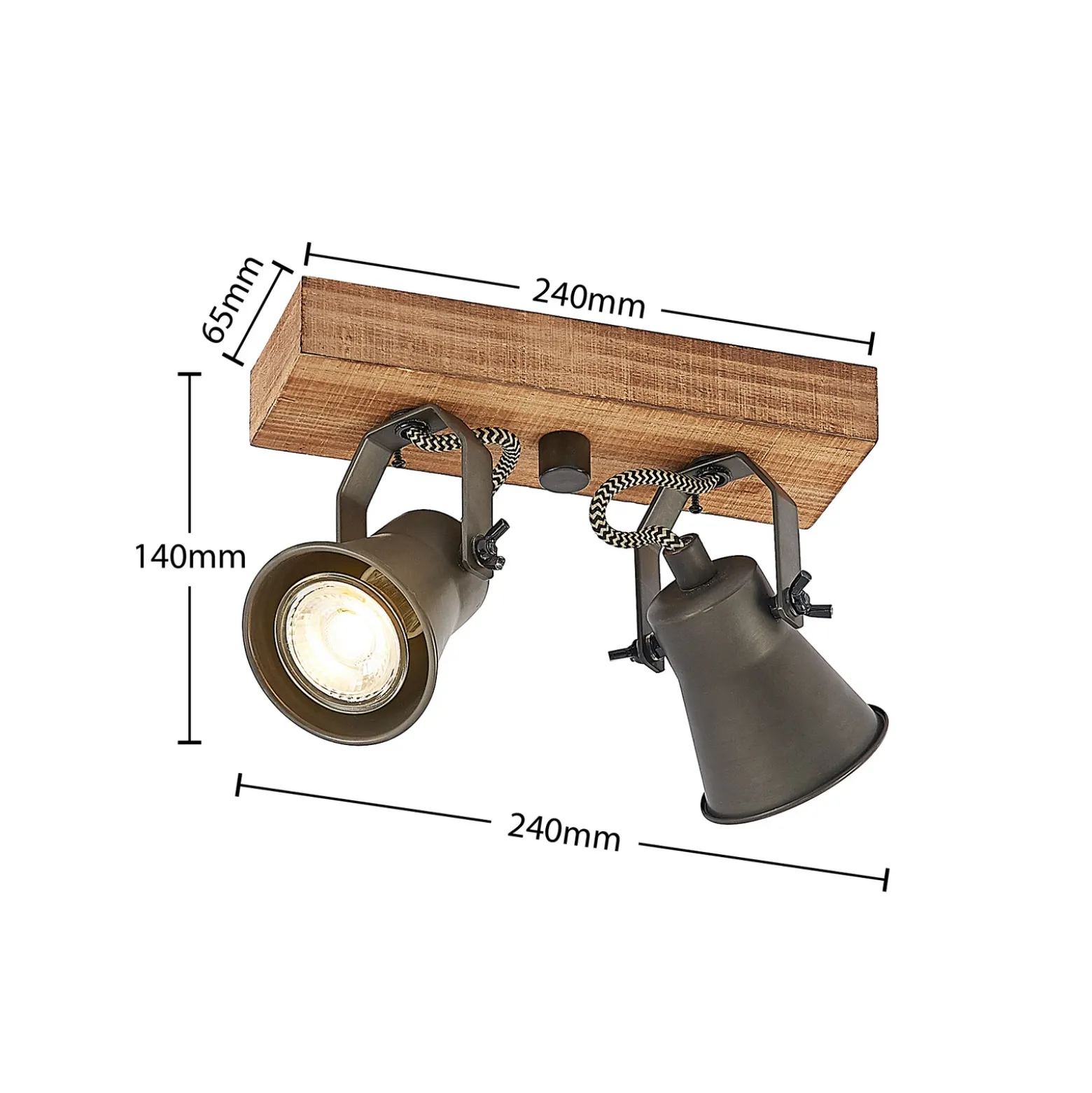 Lindby Grandesa foco de techo, 2 luces