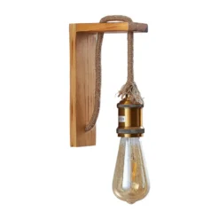 Lindby Helou aplique de madera