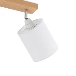 Lindby Imarin downlight, 2 luces, roble/blanco