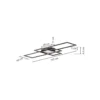 Lindby Ismera Lámpara de techo LED 3 marcos, antracita