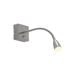 Lindby Jolka Brazo de lectura LED, interruptor, níquel