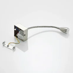 Lindby Jolka Brazo de lectura LED, interruptor, níquel
