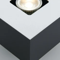 Lindby Kasi plafón, negro 1 luz 14 x 14 cm