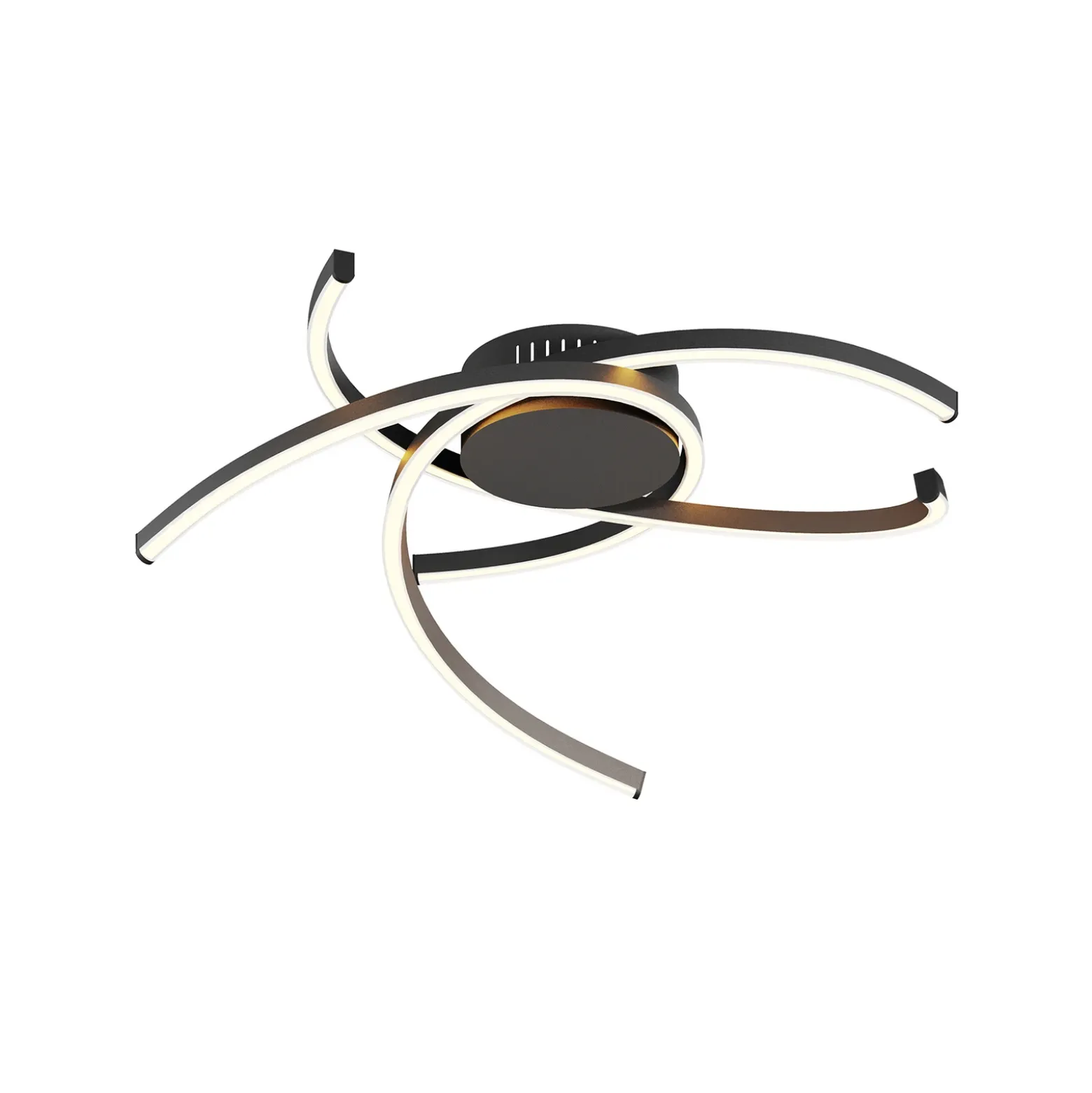 Lindby Katris lámpara LED de techo, 58 cm, negro