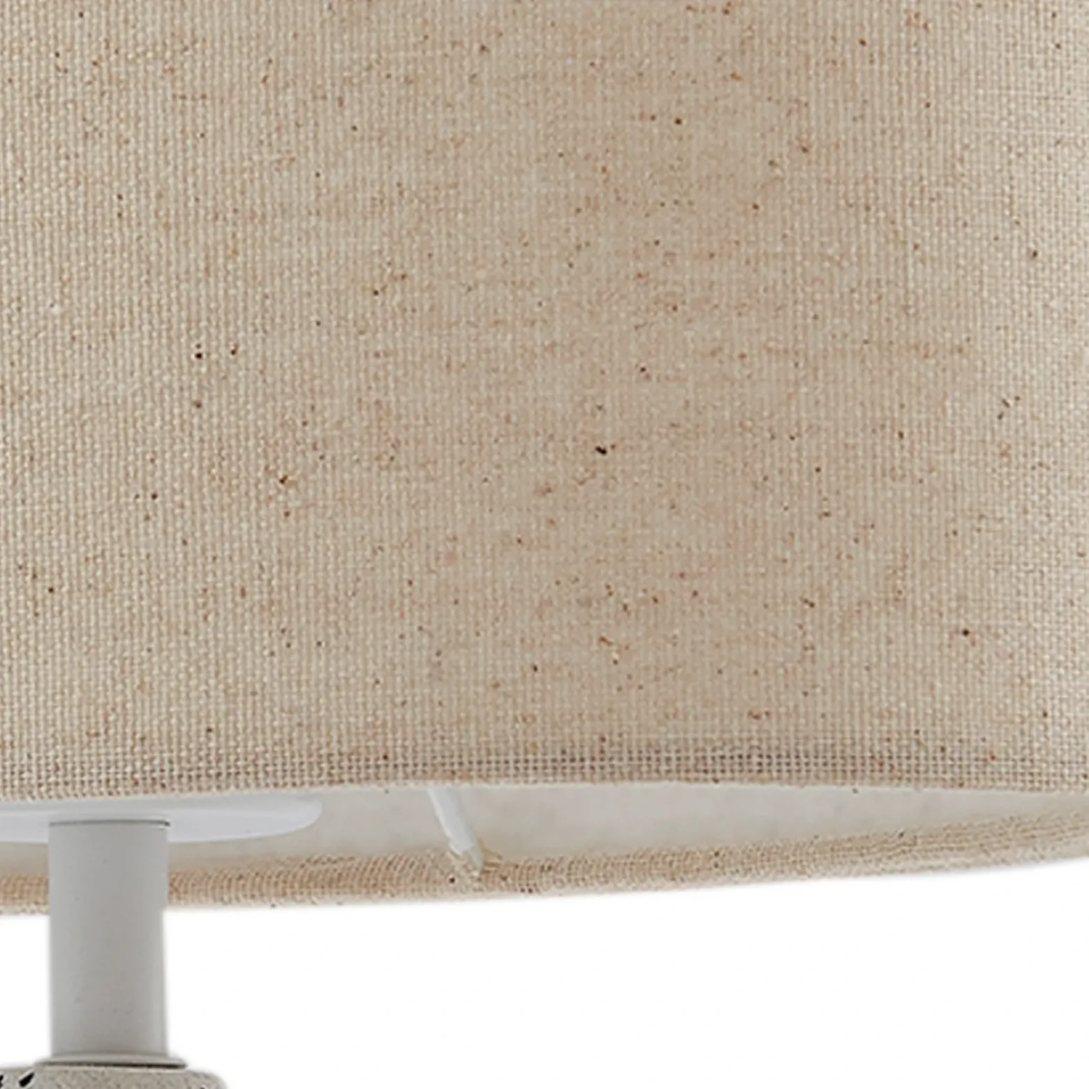 Lindby Kody lámpara de mesa, beige, textil, cerámica, 37 cm
