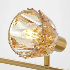 Lindby Kosta lámpara de techo, 4 luces, latón