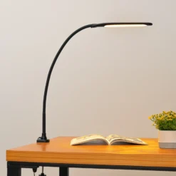 Lindby LED lámpara de pinza Nilay, altura 70 cm, CCT, oficina en casa