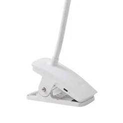 Lindby LED lámpara de pinza recargable Maori, blanco, metal, CCT,